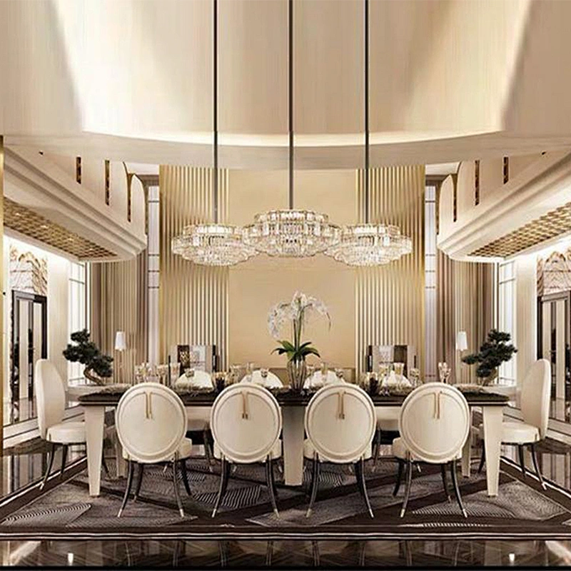 Modern Luxury Dining Home Sets wooden legs Leather Upholstered Dining Chair