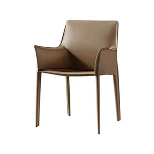 Modern genuine leather dining chair