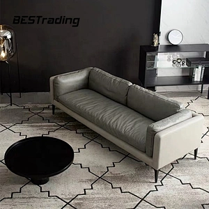 White kuka leather sofa 2 seater