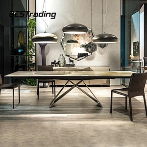 Marble dining table set 6 chairs