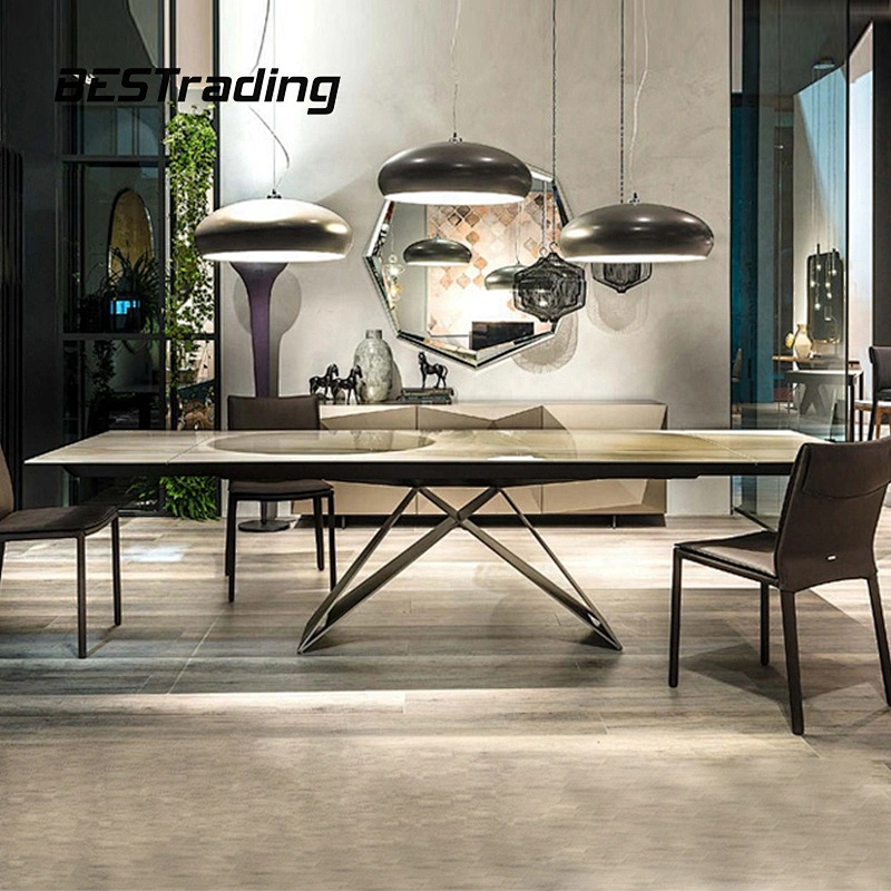 Marble dining table set 6 chairs
