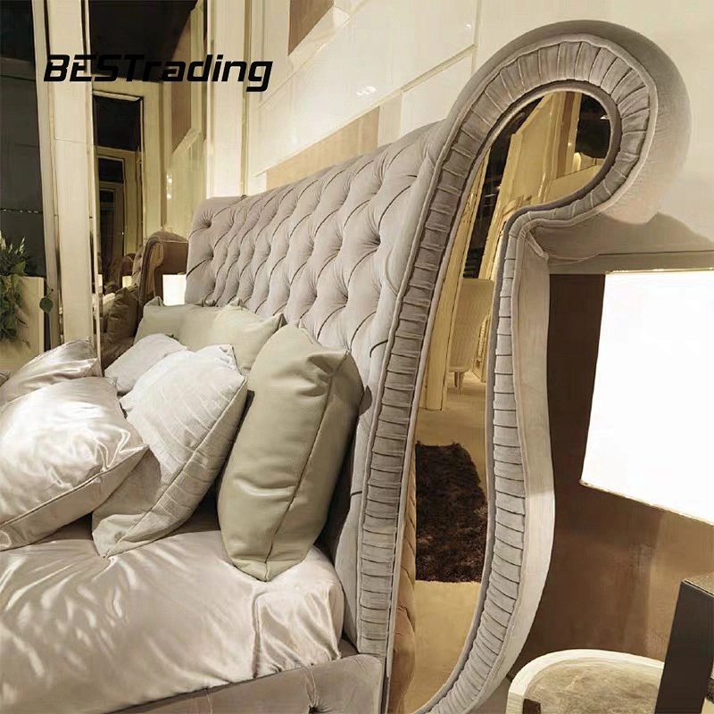High quality modern double bed designs bedroom furniture luxury