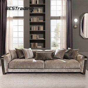 Italian style  living room furniture velvet sofa  hotel lobby sectional sofa set sofa chair