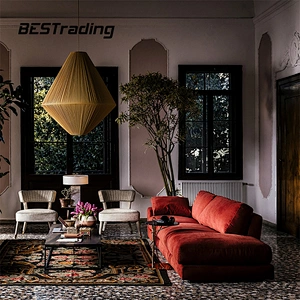 Global hot-selling velvet sofa multiple color options u shape sofa set 7 seater living room sofa