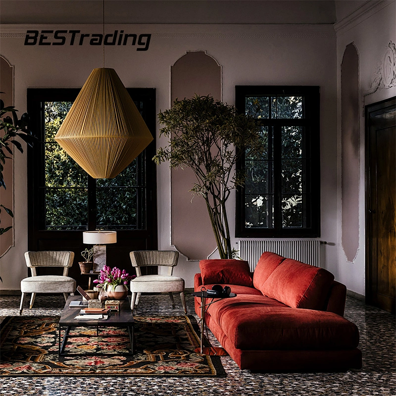 Global hot-selling velvet sofa multiple color options u shape sofa set 7 seater living room sofa