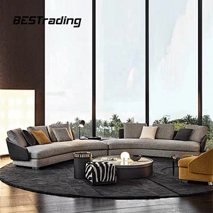 Modern round glass coffee table