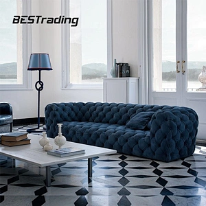 Modern creative villa sofa living room furniture velvet sofa luxury furniture sofa set
