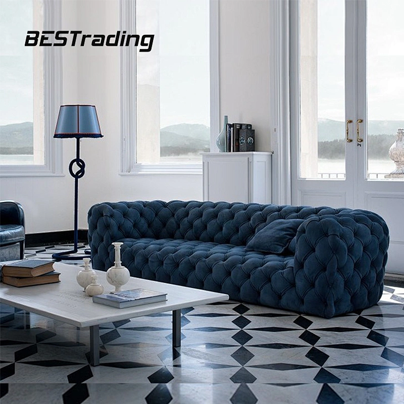 Modern creative villa sofa living room furniture velvet sofa luxury furniture sofa set