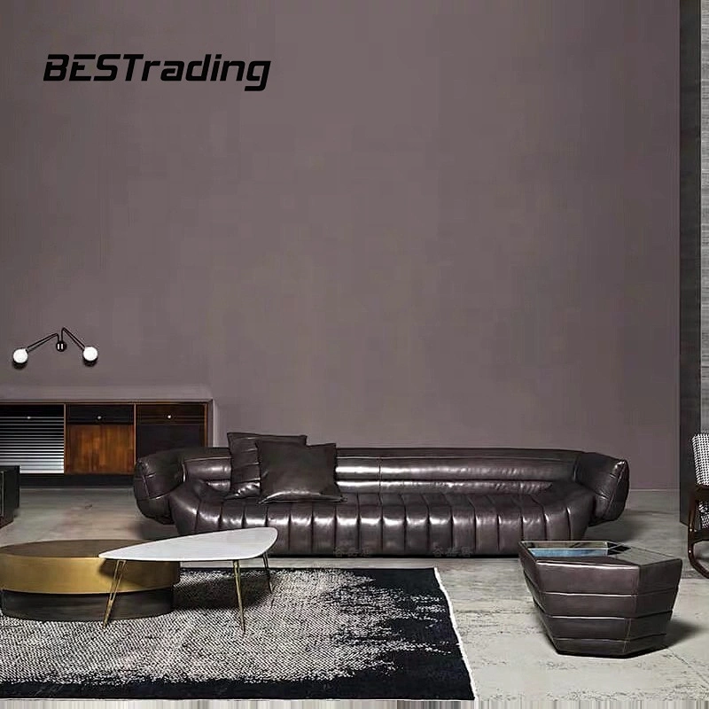 Living room furniture modern leather sofa