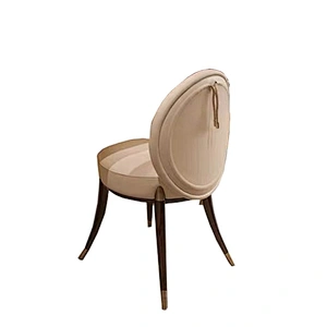 Modern Luxury Dining Home Sets wooden legs Leather Upholstered Dining Chair