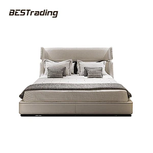 uxury italian bedroom set furniture king size modern italian latest double bed designer furniture set leather luxury bed