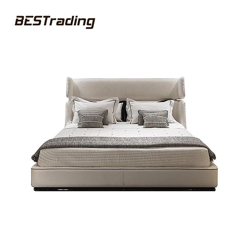 uxury italian bedroom set furniture king size modern italian latest double bed designer furniture set leather luxury bed