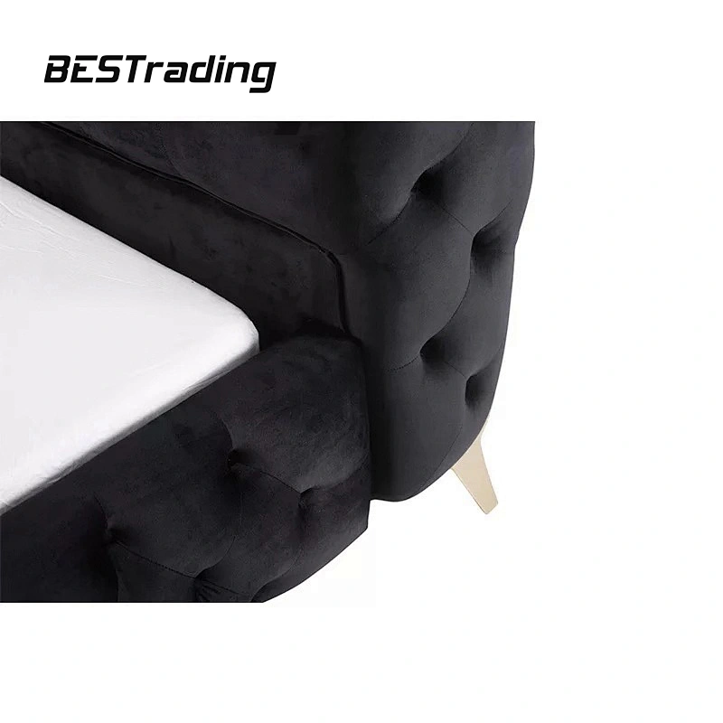 Luxury Italian Bed Collection Chesterfield Button Tufted King Size Double Bed