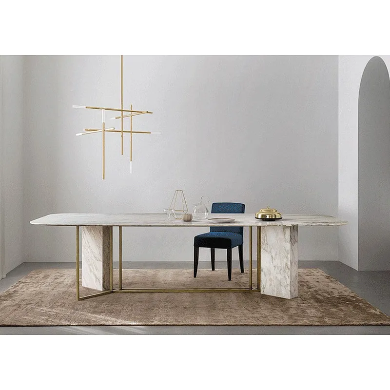 2018 Italian style modern marble white dinning table set dining room furniture for home furniture