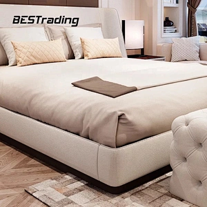 Luxury wood sleeping bed designs bedroom set