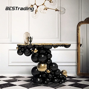 Luxury stainless steel console table
