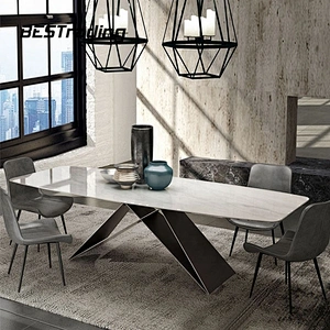 Marble dining table set 6 chairs