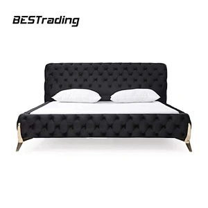 Luxury Italian Bed Collection Chesterfield Button Tufted King Size Double Bed
