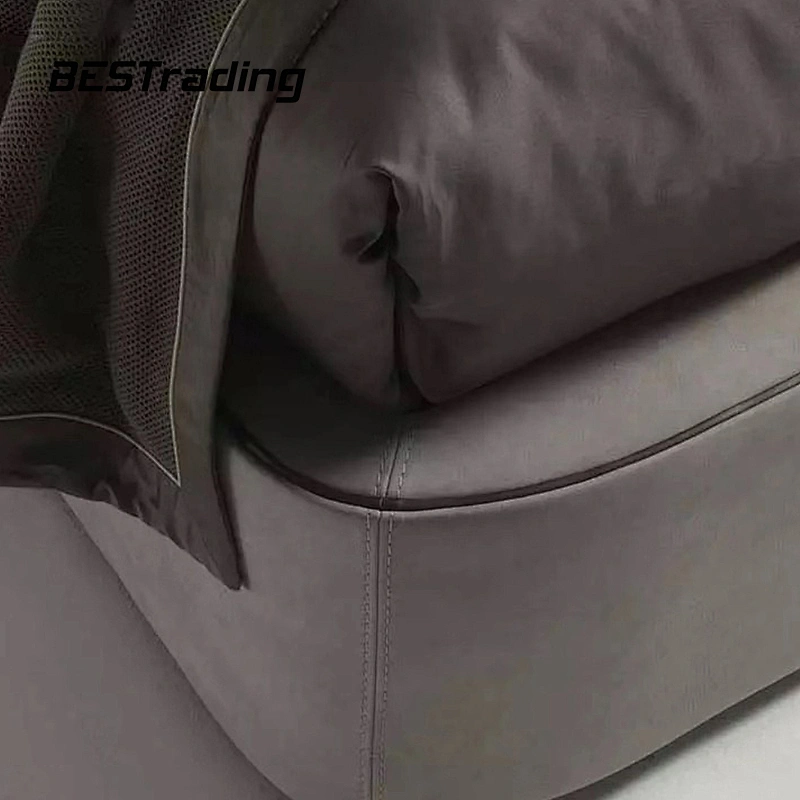 European Modern Luxury bed furniture Tufted Leather Double Bed With Stainless Steel Feet