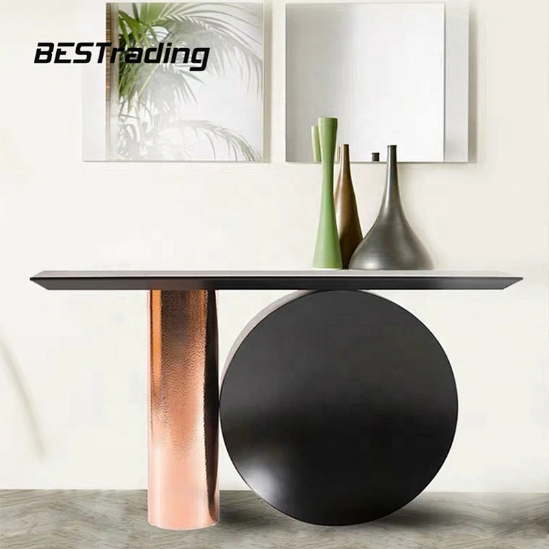 Luxury stainless steel console table