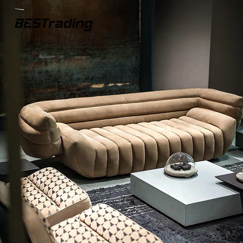 Living room furniture modern leather sofa