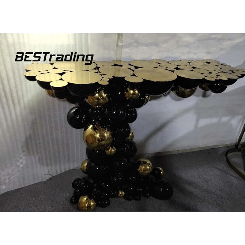 Luxury stainless steel console table