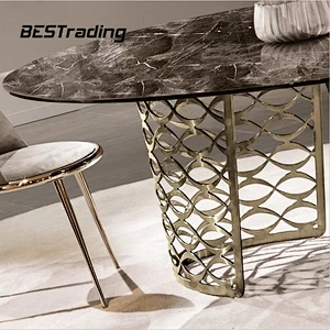 Italian Luxury High End Dinning Table Set Marble Dining Table Modern Dining Table Set