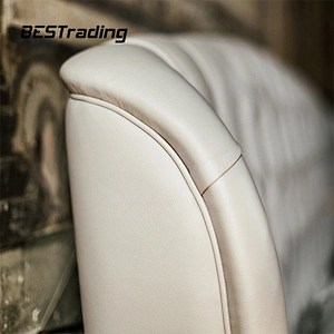 Italian Style  bed furniture Royal luxury king size  tufted bed leather bed
