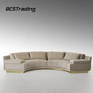 High Quality Hotel Lobby Living Room round sofa Round Couch Furniture 7 Seats Sofa set