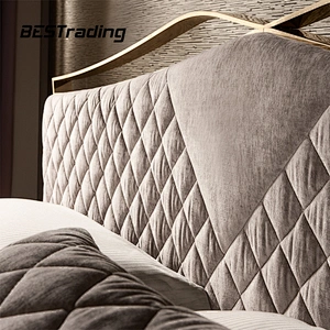 High Quality bedroom set nubuck double bed Luxury bed room furniture