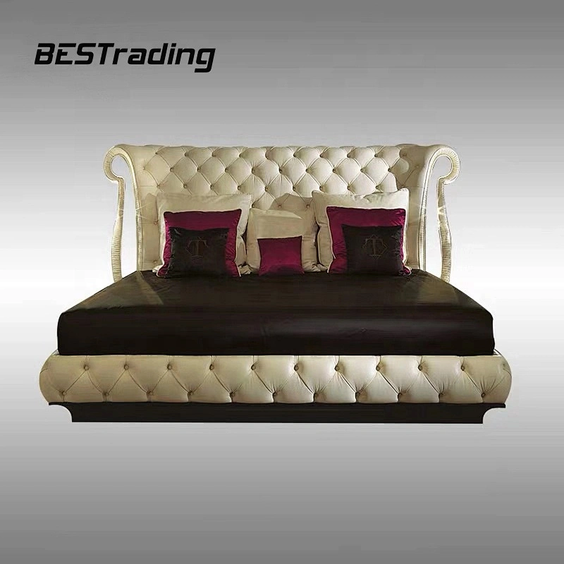 High quality modern double bed designs bedroom furniture luxury