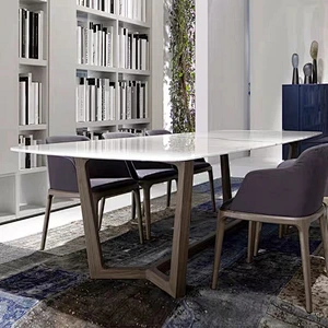 Contemporary Style Dinning Room Furniture Dining Table Sets Marble Top Dining Table
