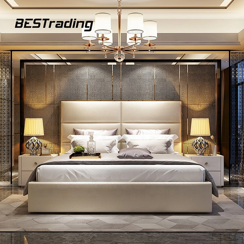 Hot sale  bedroom furniture sets modern luxury king size bed designer