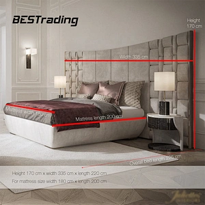 Latest double bed designs full wood frame bed