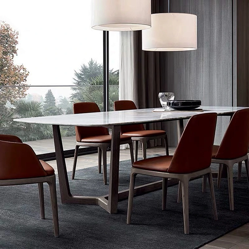 Contemporary Style Dinning Room Furniture Dining Table Sets Marble Top Dining Table