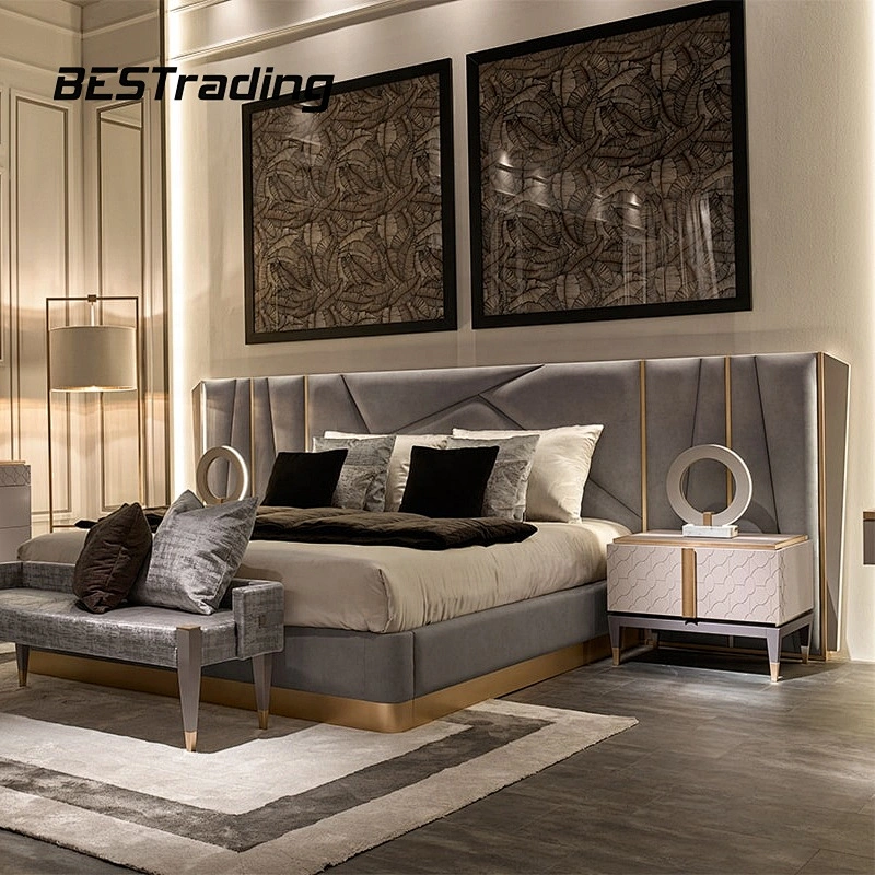 Modern bed room furniture bedding set