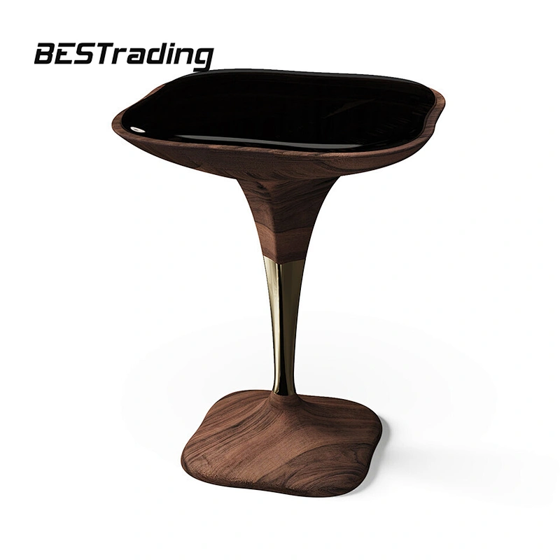 OEM Side modern solid wood glass round corner table luxury side table coffee table