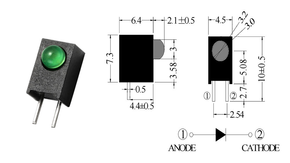 3mm Assembly LED H3