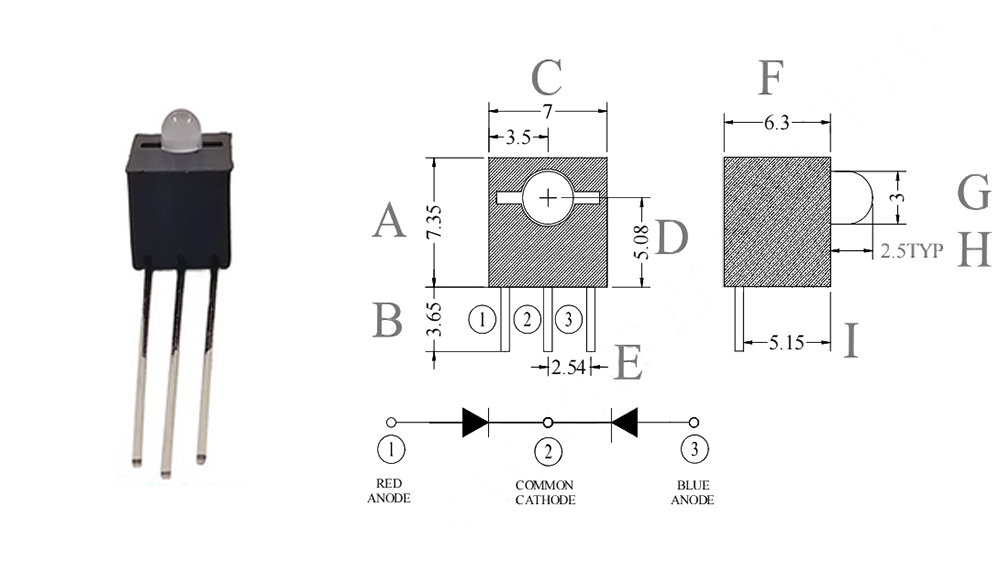 3mm Bi-color Assembly LED H9