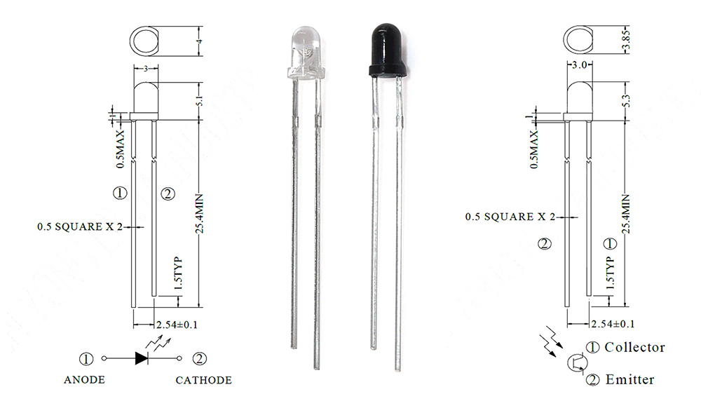 3mm IR LED
