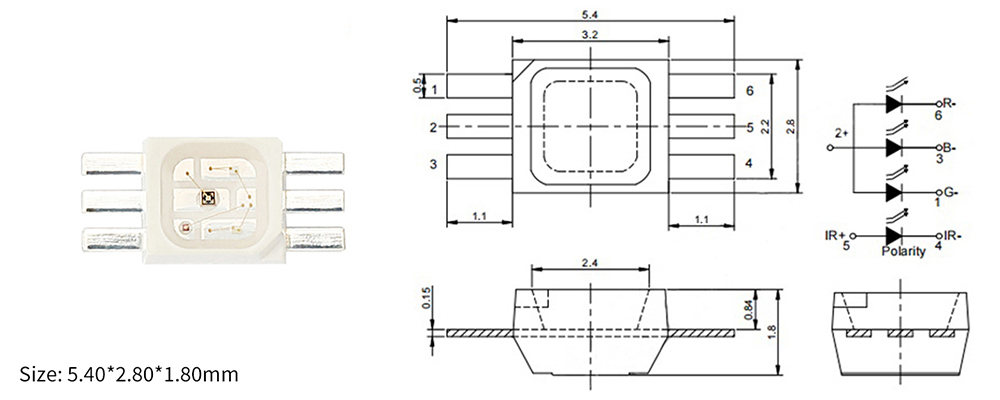 3528 RGBI LED