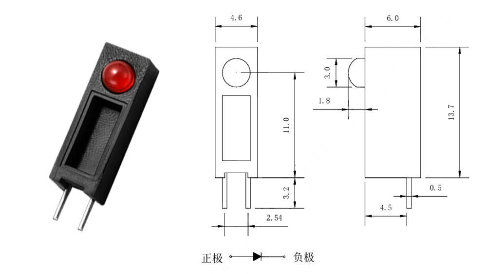 3mm Assembly LED H1