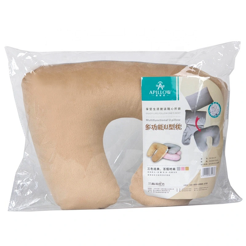 Luxury suede memory foam neck rest u shape neck pillow for travel