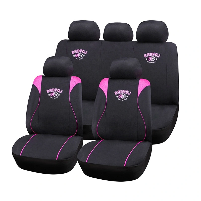 Fashion!! Women Universal polyester mesh auto seat cover designer car seat covers 9 Pcs/Set embroider
