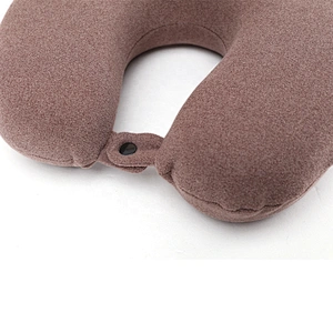 Custom comfort soft Suede Travel Memory Foam Pillow U Shape