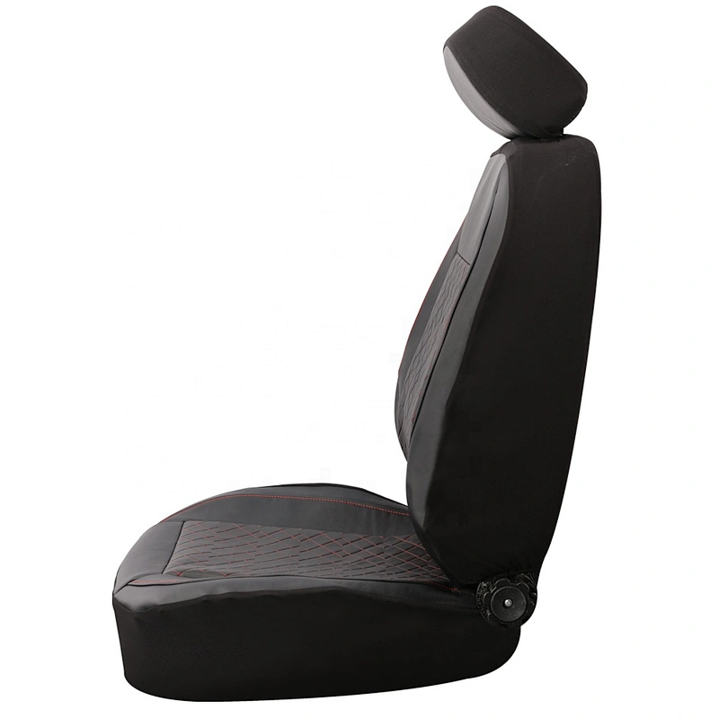Luxury Waterproof Universal PU PVC Leather auto seat cover with red quilting car seat cover Set