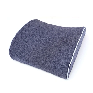 New Design Navy Interlock Cloth Memory Foam Lumbar support back Cushion for Car