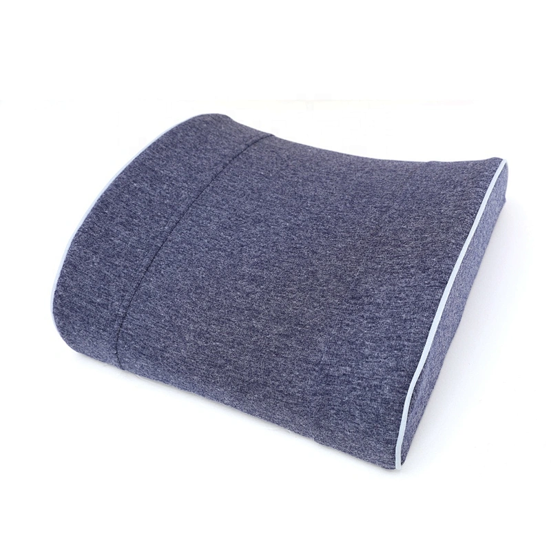 New Design Navy Interlock Cloth Memory Foam Lumbar support back Cushion for Car