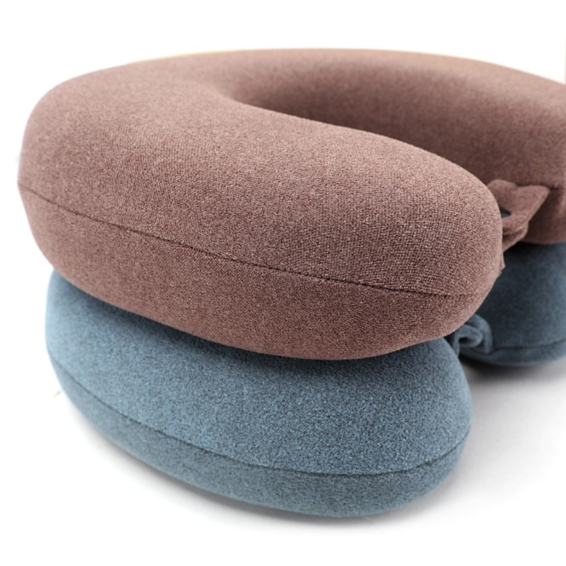 Custom comfort soft Suede Travel Memory Foam Pillow U Shape