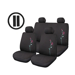 Embroider Women Universal polyester mesh auto seat cover designer car seat covers Set
